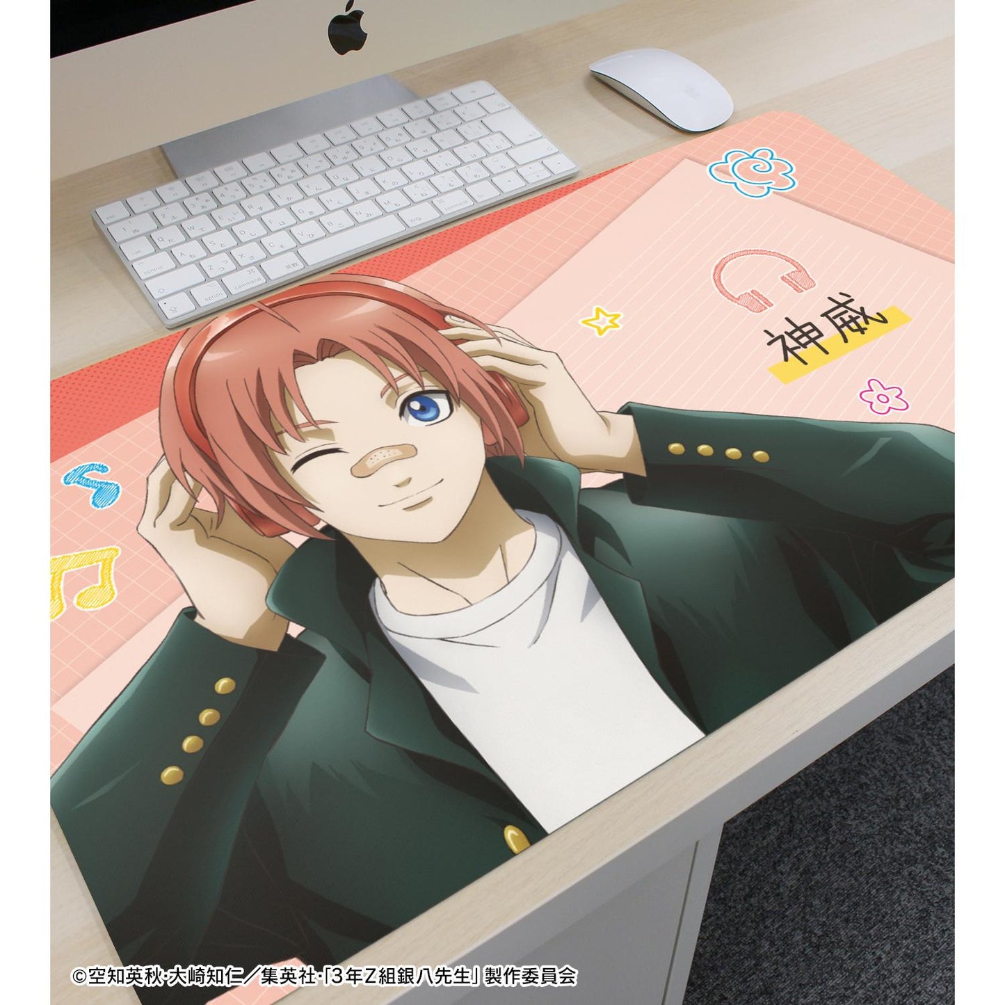3年Z組銀八老師 繪製 神威 耳機版 多功能桌墊