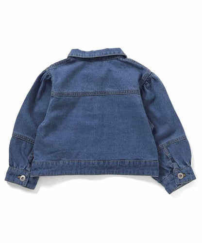 蕾絲拼接短款牛仔夾克