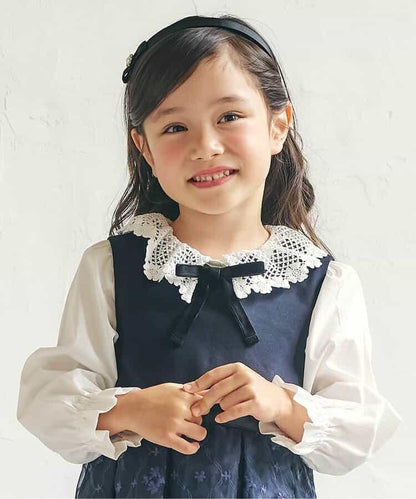 蕾絲領結飾襯衫