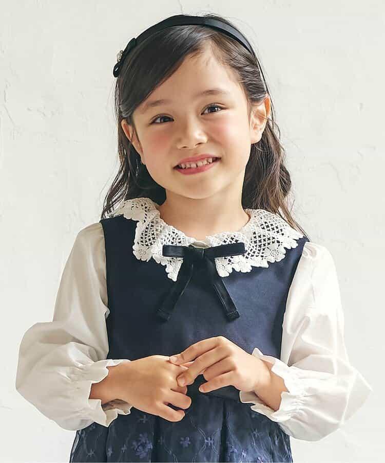 蕾絲領結飾襯衫