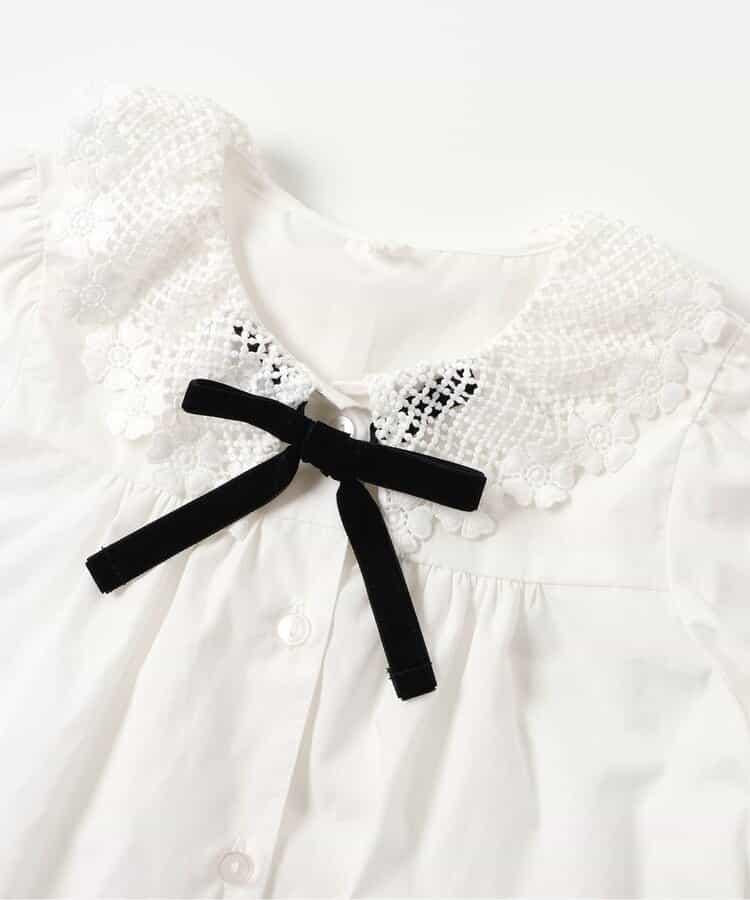 蕾絲領結飾襯衫