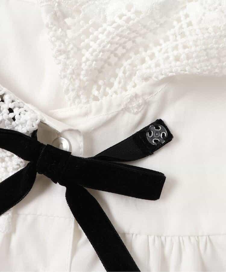 蕾絲領結飾襯衫