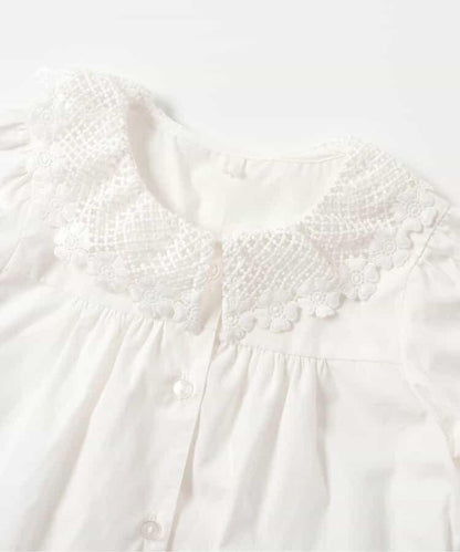 蕾絲領結飾襯衫