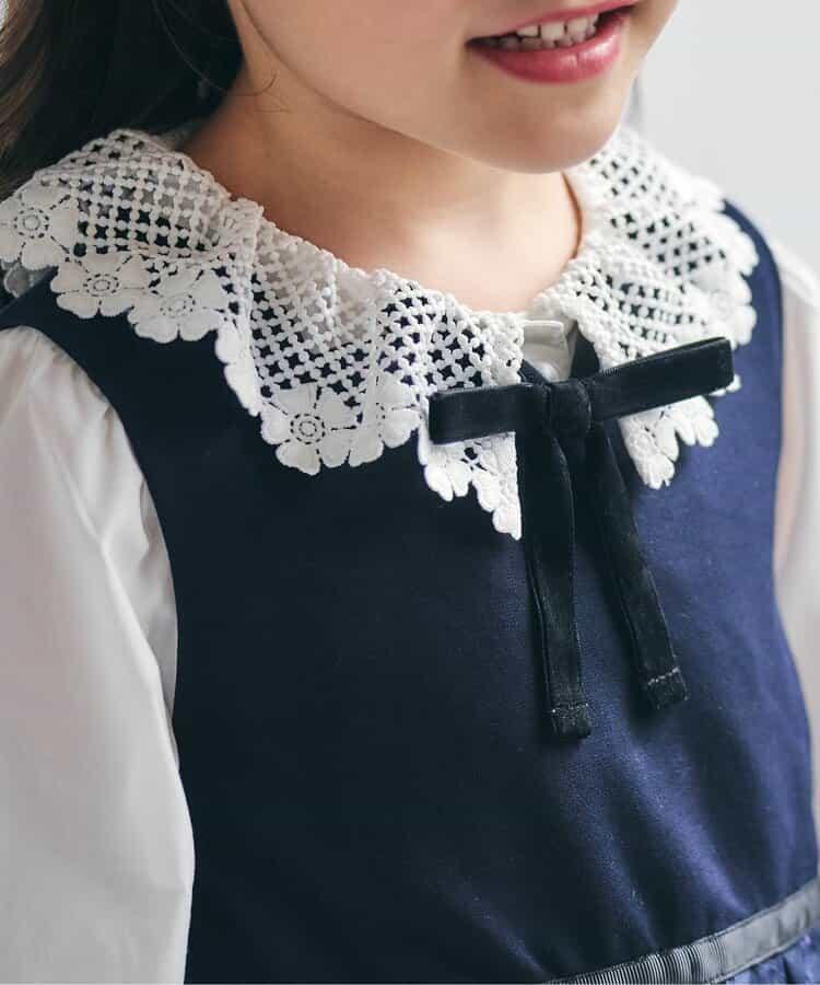 蕾絲領結飾襯衫