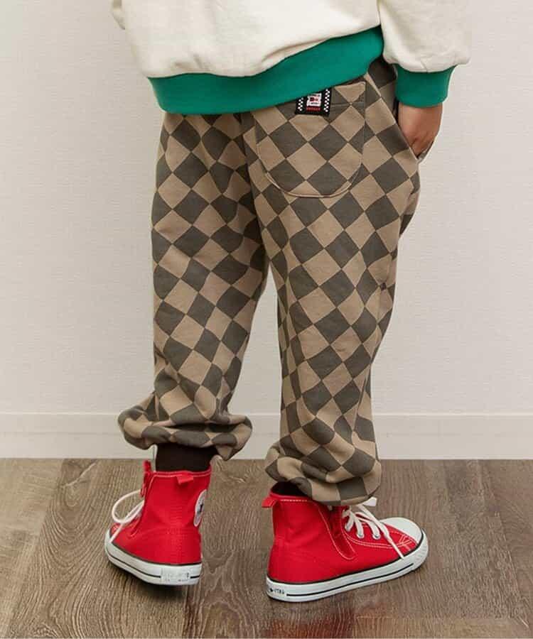 美式餐廳風格印花針織長褲 10分丈