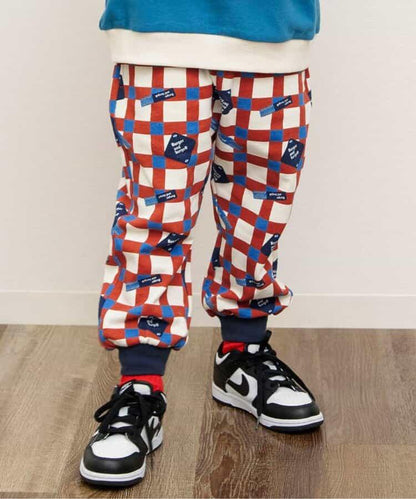 美式餐廳風格印花針織長褲 10分丈