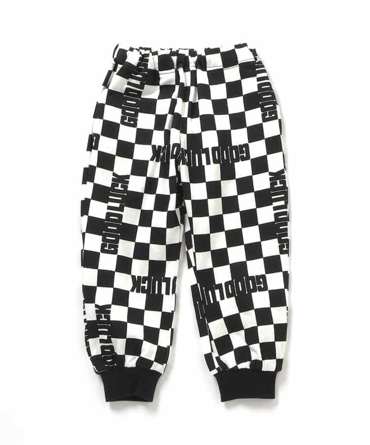 美式餐廳風格印花針織長褲 10分丈