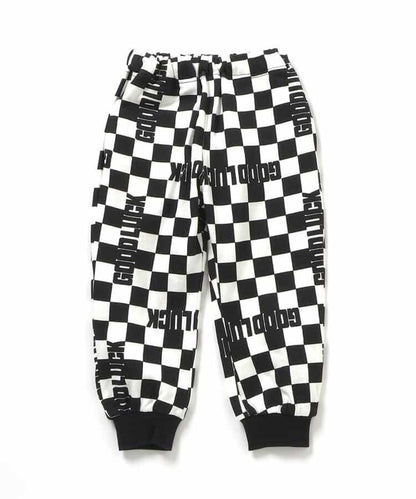 美式餐廳風格印花針織長褲 10分丈