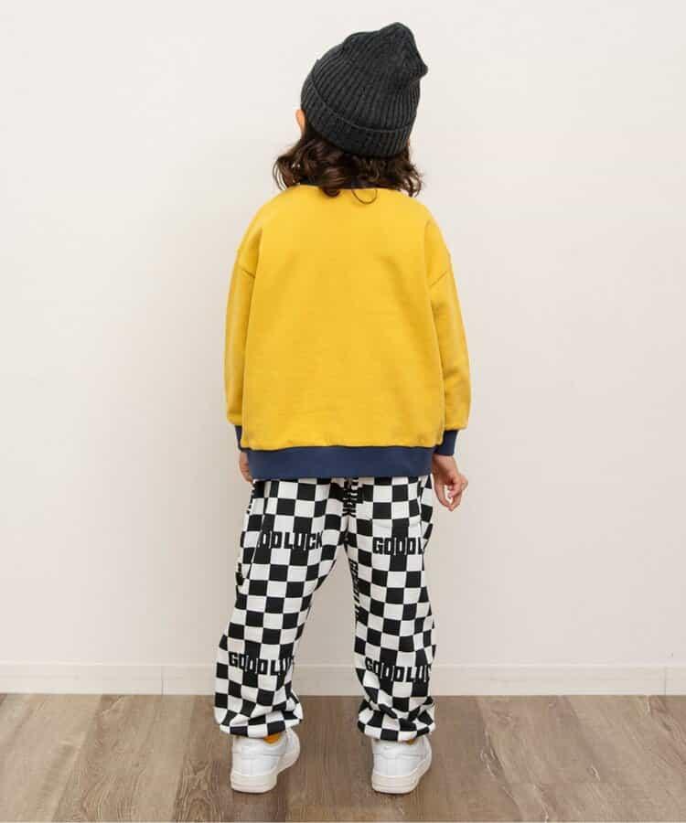 美式餐廳風格印花針織長褲 10分丈