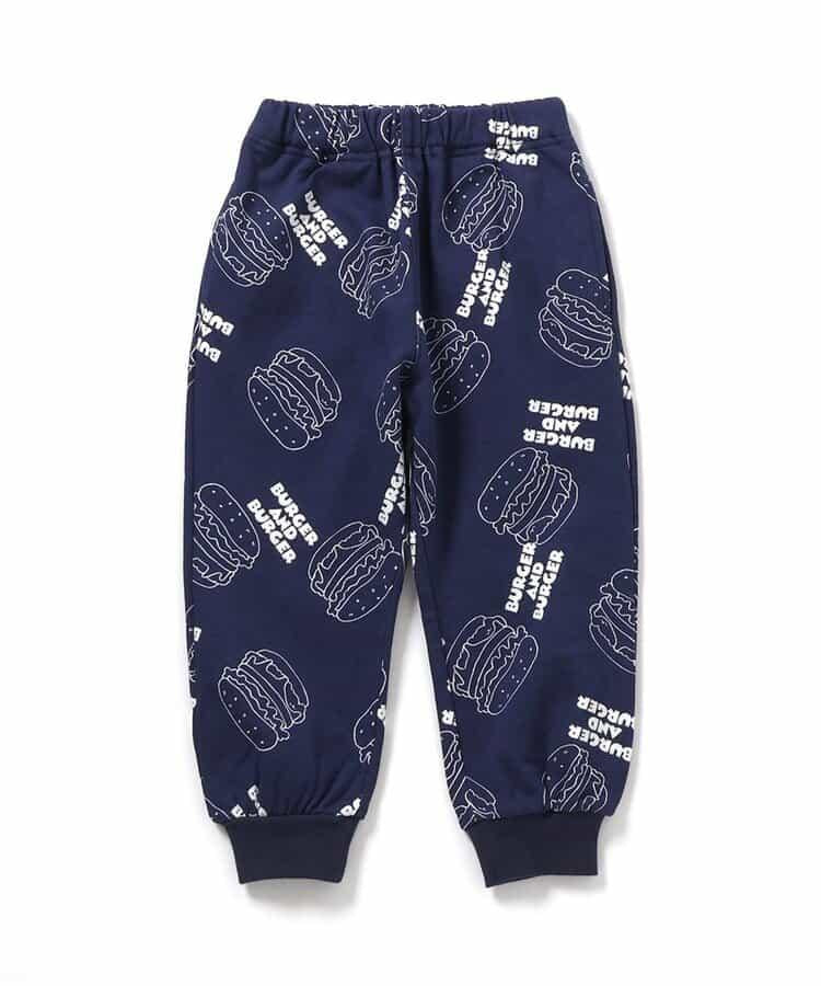 美式餐廳風格印花針織長褲 10分丈