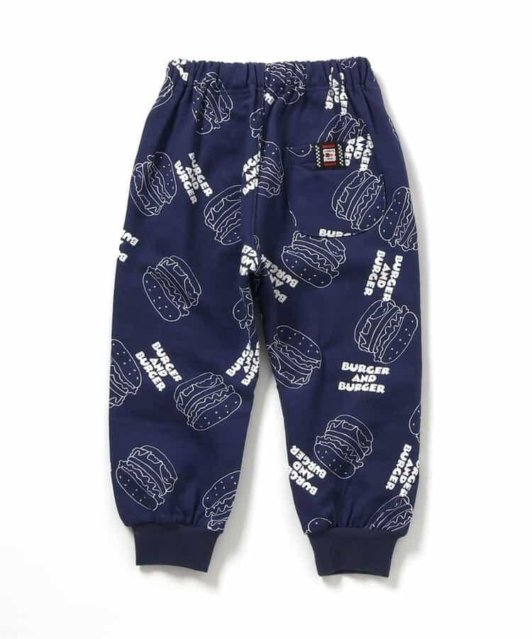 美式餐廳風格印花針織長褲 10分丈