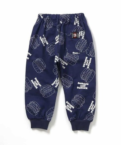 美式餐廳風格印花針織長褲 10分丈