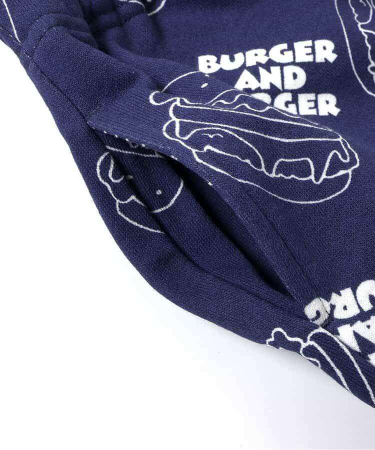 美式餐廳風格印花針織長褲 10分丈