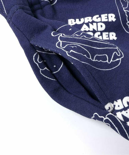 美式餐廳風格印花針織長褲 10分丈