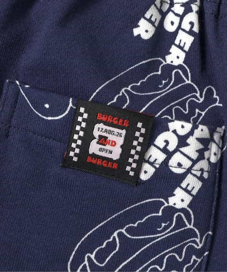 美式餐廳風格印花針織長褲 10分丈