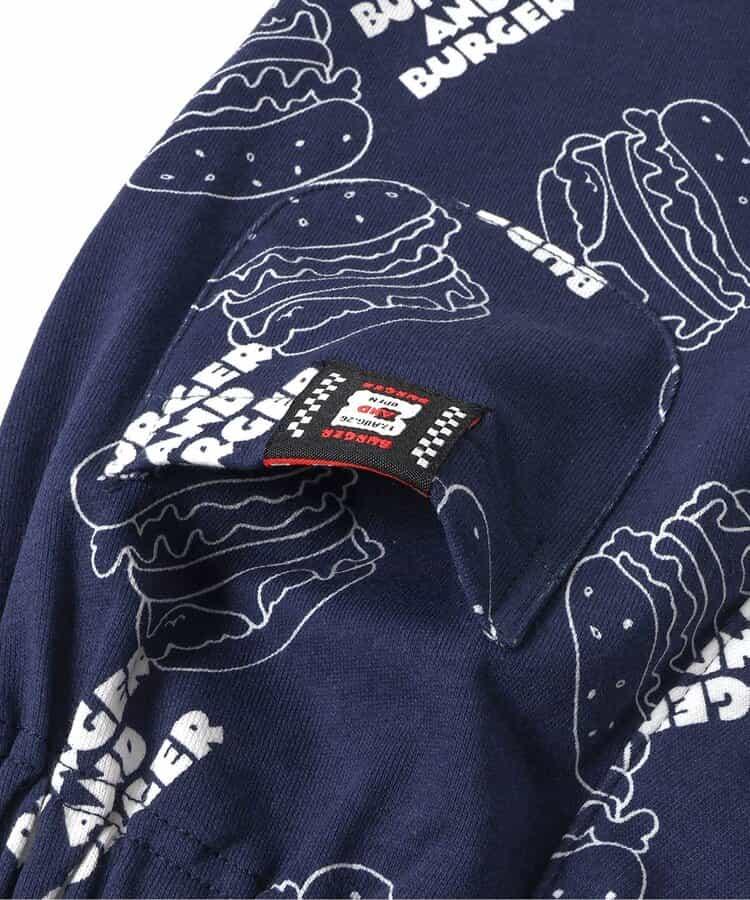 美式餐廳風格印花針織長褲 10分丈