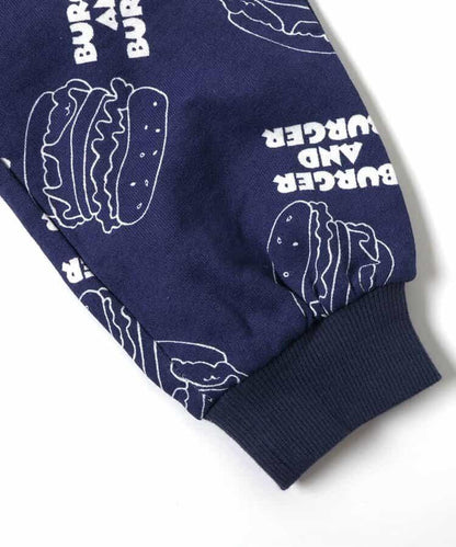 美式餐廳風格印花針織長褲 10分丈