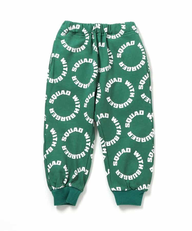 美式餐廳風格印花針織長褲 10分丈