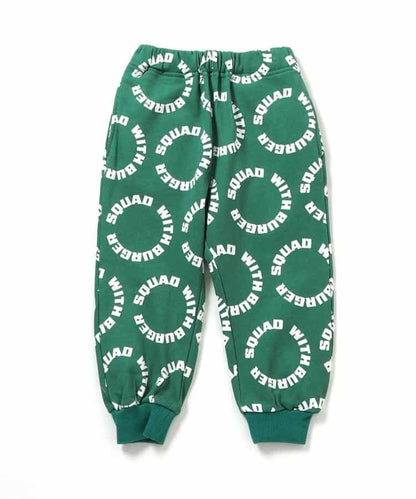 美式餐廳風格印花針織長褲 10分丈