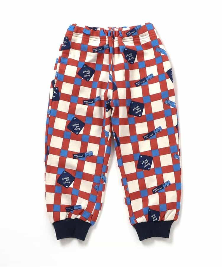 美式餐廳風格印花針織長褲 10分丈