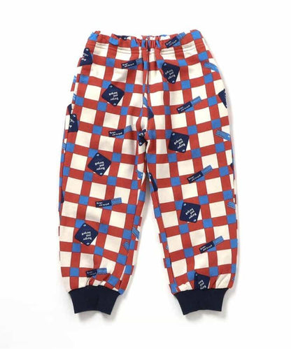 美式餐廳風格印花針織長褲 10分丈