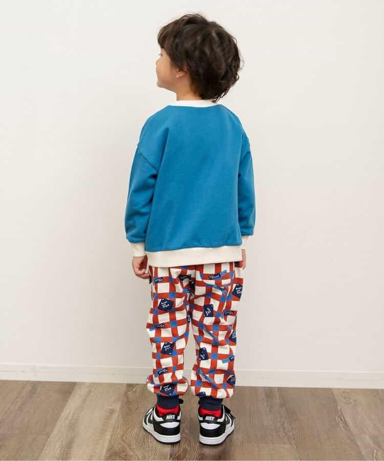 美式餐廳風格印花針織長褲 10分丈