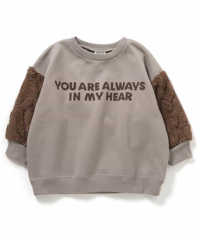 袖部提花人造毛絨拼接衛衣