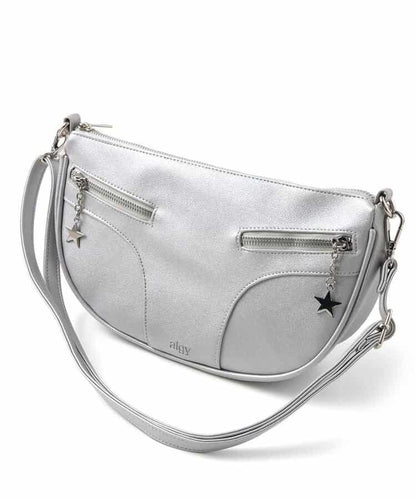 拉鍊設計單肩包