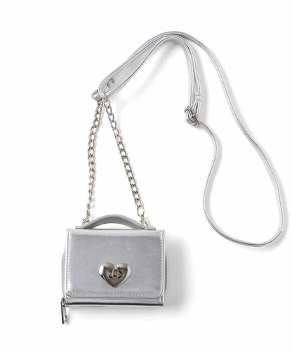 愛心鎖單肩錢包