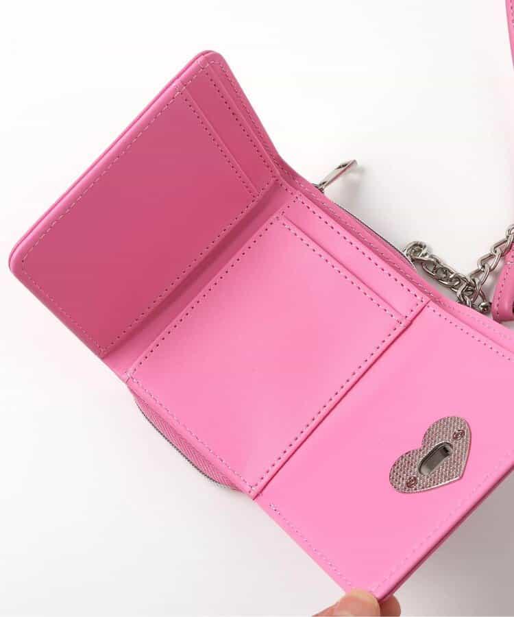 愛心鎖單肩錢包