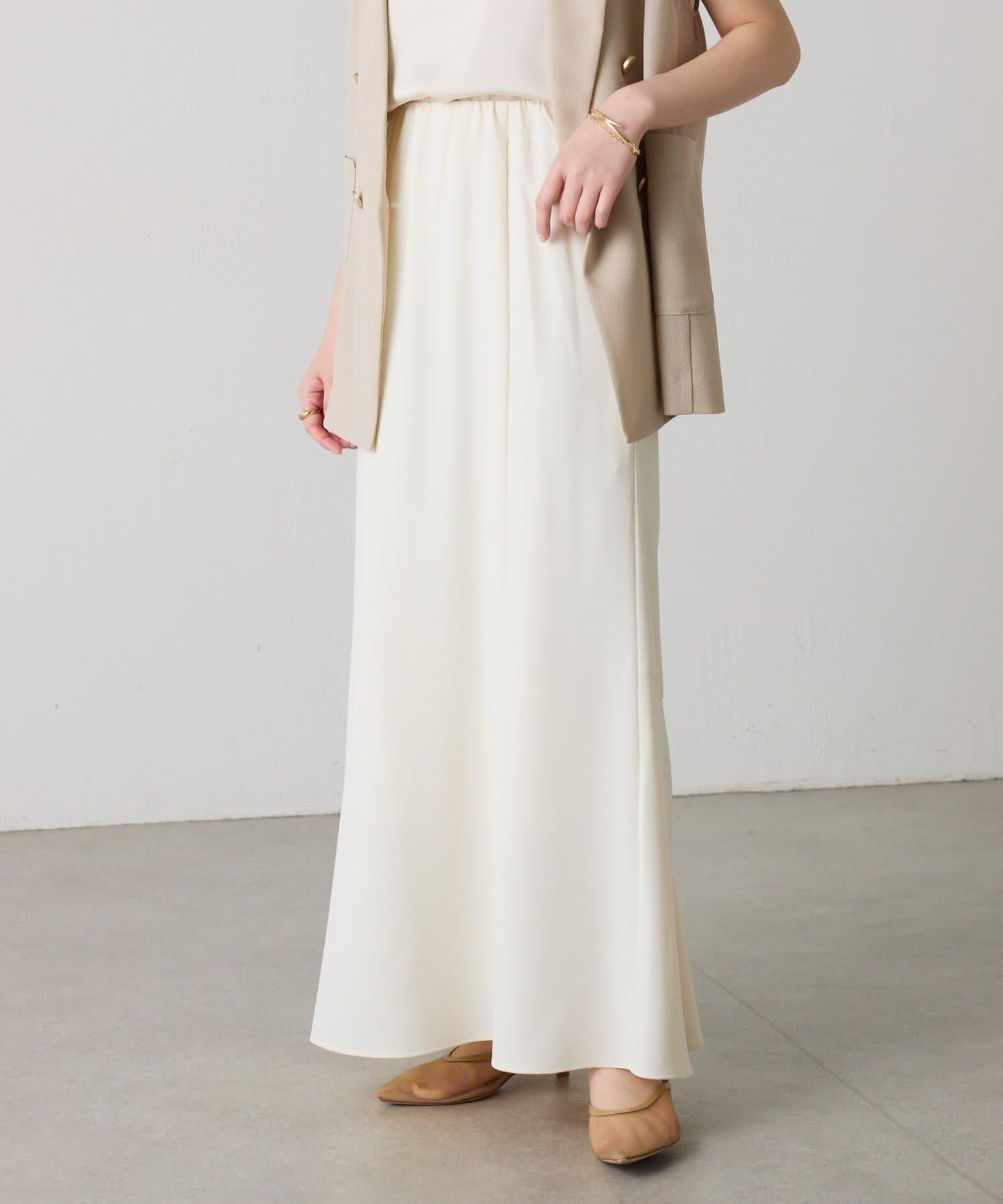【身体のラインを拾わない/リバイバル】ジャージマーメードスカート/セットアップ