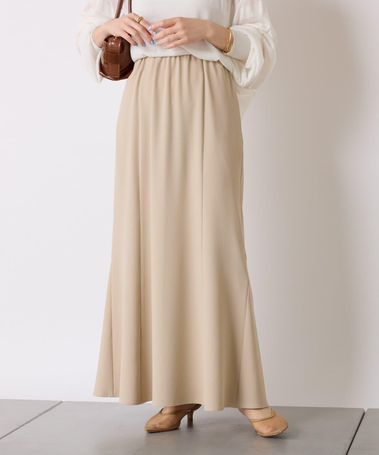 【身体のラインを拾わない/リバイバル】ジャージマーメードスカート/セットアップ