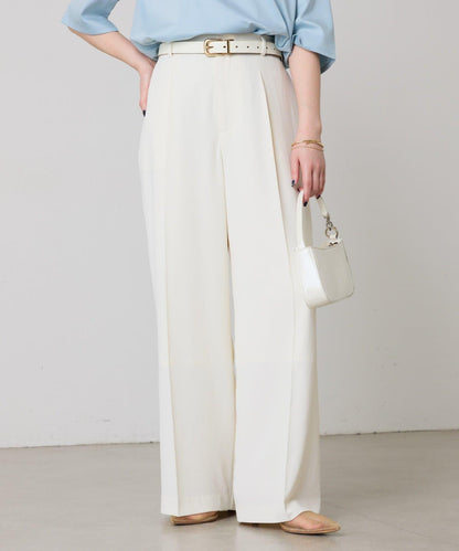 【高機能/とろみパンツ/マイナス3kg/5サイズ展開】ジャージワイドパンツ