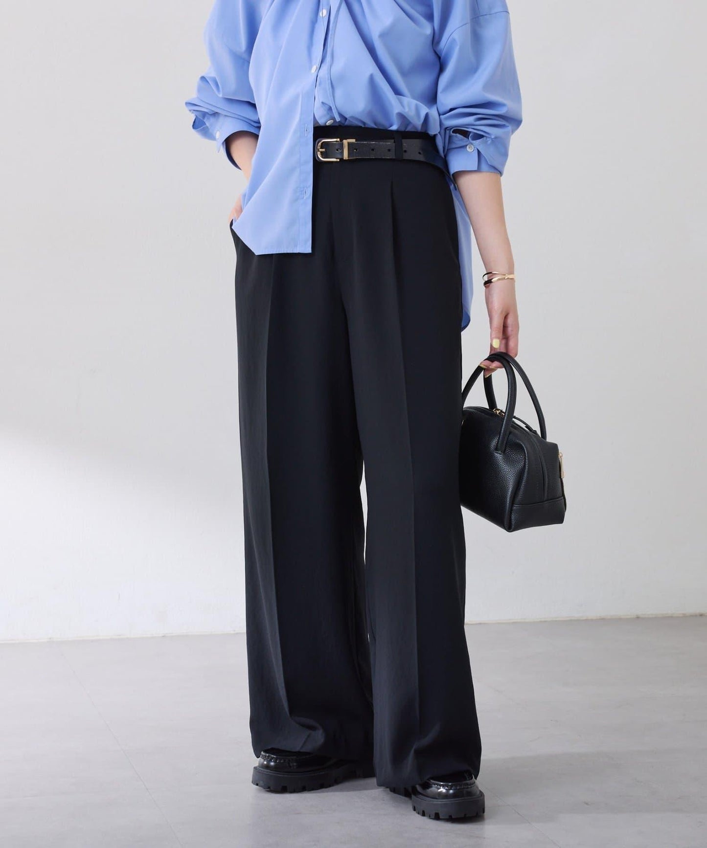 【高機能/とろみパンツ/マイナス3kg/5サイズ展開】ジャージワイドパンツ