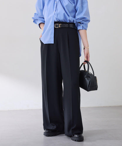 【高機能/とろみパンツ/マイナス3kg/5サイズ展開】ジャージワイドパンツ