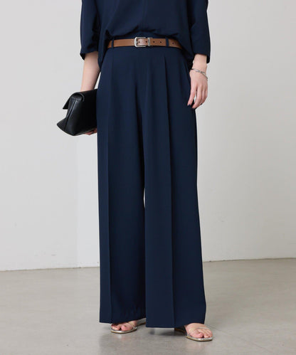 【高機能/とろみパンツ/マイナス3kg/5サイズ展開】ジャージワイドパンツ