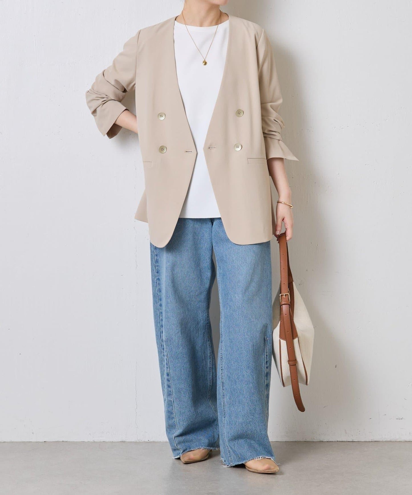 【新色上市/復刻】針織無領雙排扣夾克/禮服