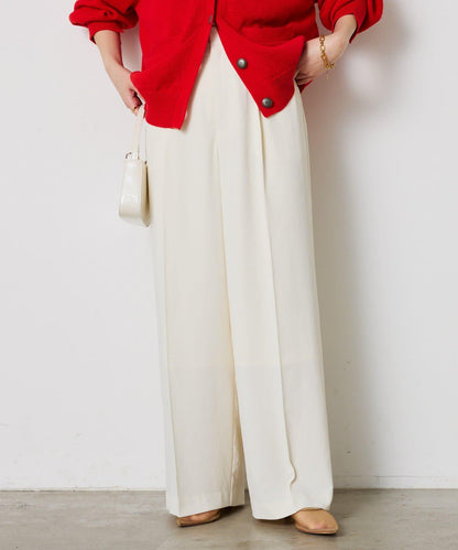 【高機能/とろみパンツ/マイナス3kg/5サイズ展開】ジャージワイドパンツ