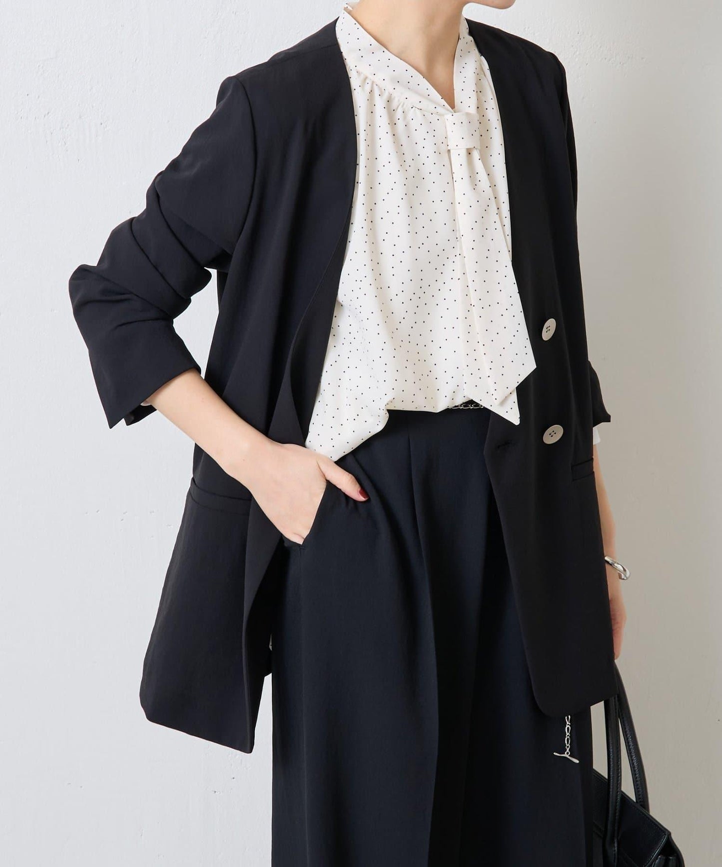 【新色上市/復刻】針織無領雙排扣夾克/禮服