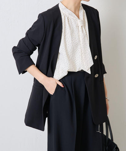 【新色上市/復刻】針織無領雙排扣夾克/禮服