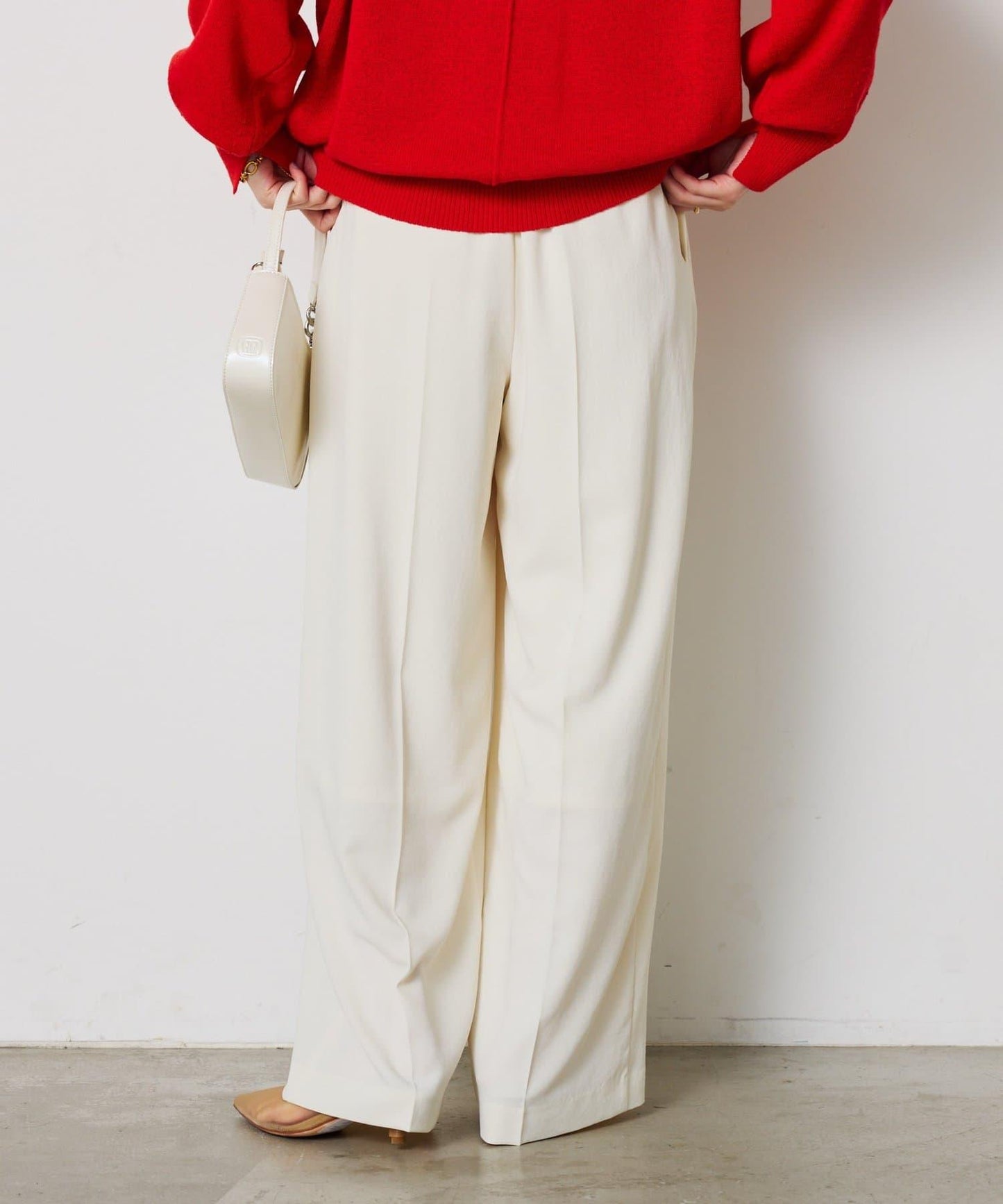 【高機能/とろみパンツ/マイナス3kg/5サイズ展開】ジャージワイドパンツ