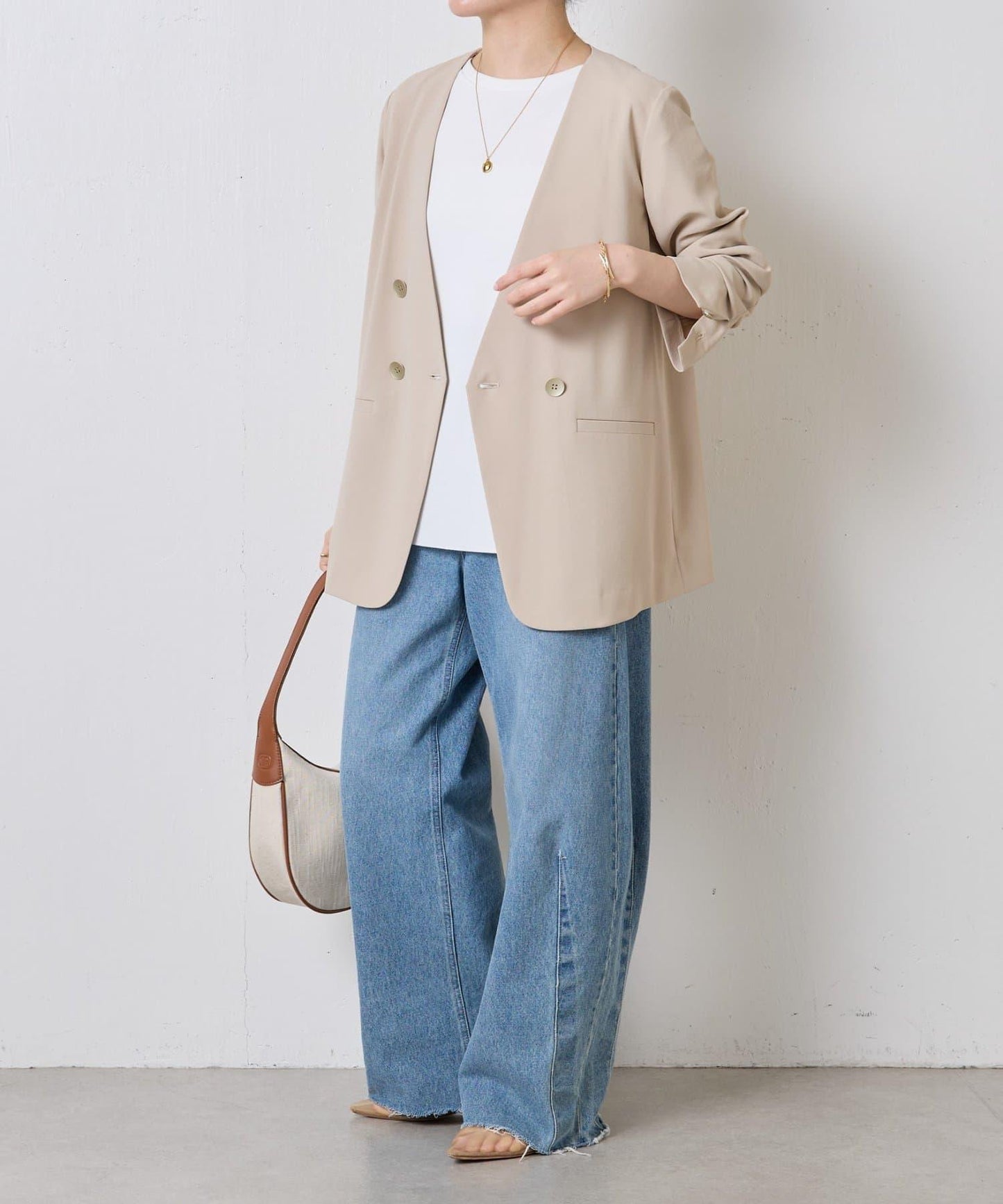 【新色上市/復刻】針織無領雙排扣夾克/禮服