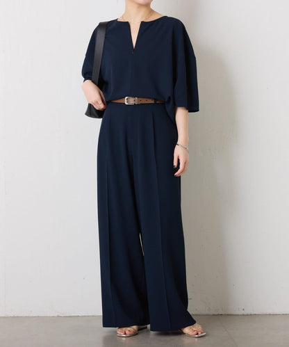 【高機能/とろみパンツ/マイナス3kg/5サイズ展開】ジャージワイドパンツ