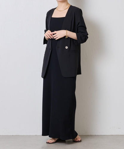 【新色上市/復刻】針織無領雙排扣夾克/禮服