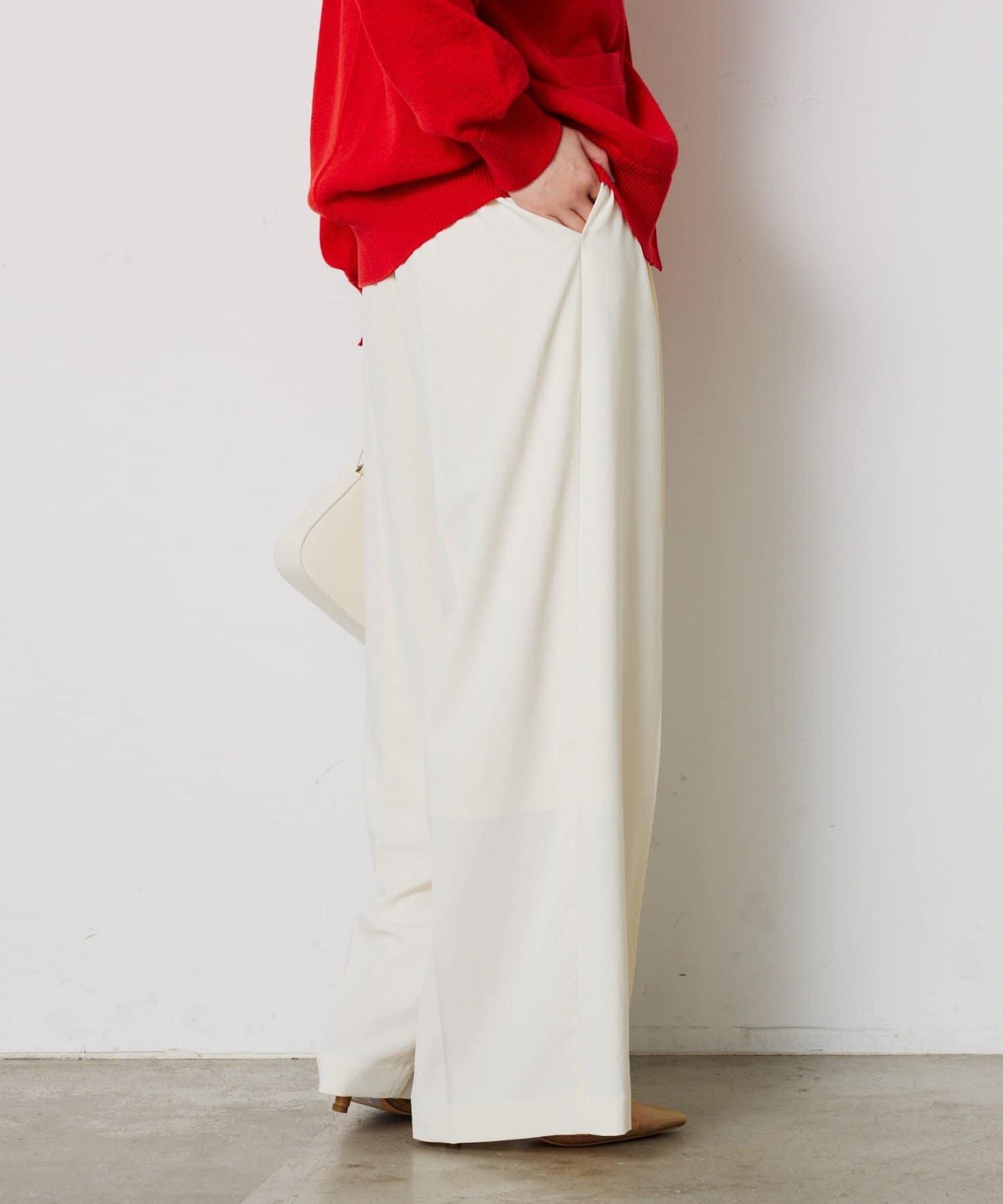 【高機能/とろみパンツ/マイナス3kg/5サイズ展開】ジャージワイドパンツ