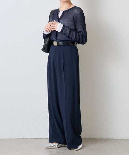 【高機能/とろみパンツ/マイナス3kg/5サイズ展開】ジャージワイドパンツ