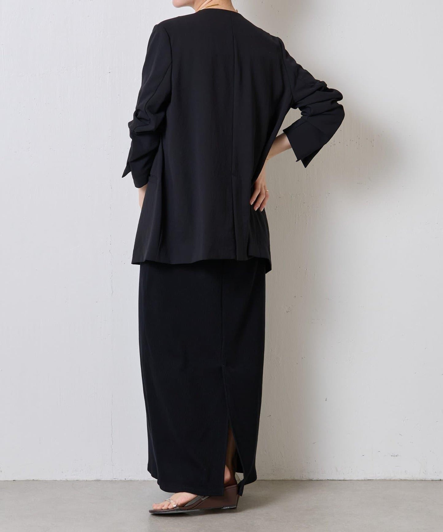 【新色上市/復刻】針織無領雙排扣夾克/禮服