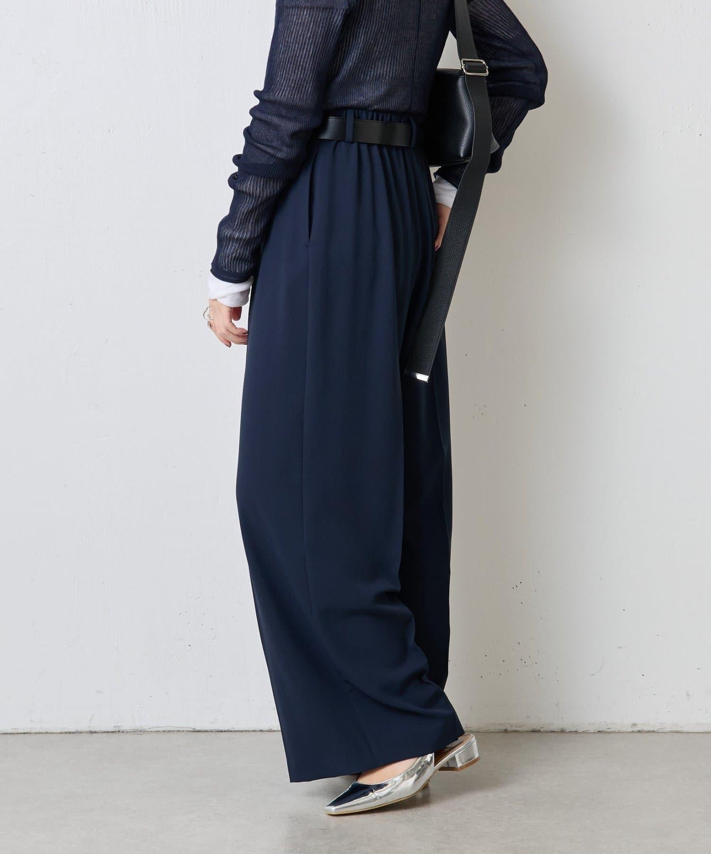 【高機能/とろみパンツ/マイナス3kg/5サイズ展開】ジャージワイドパンツ