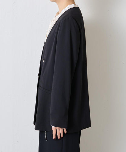 【新色上市/復刻】針織無領雙排扣夾克/禮服