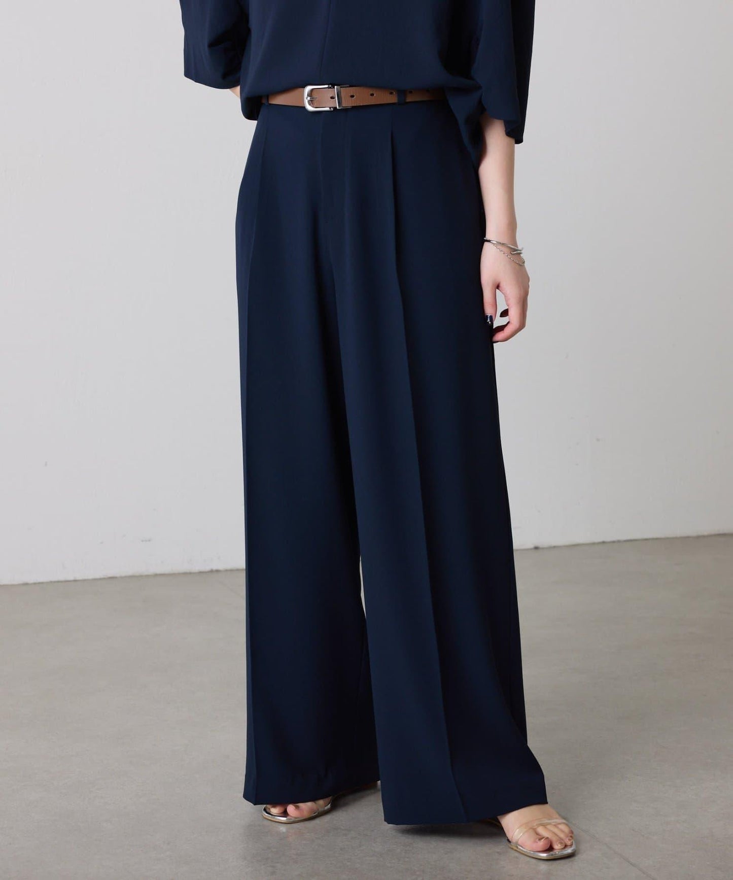 【高機能/とろみパンツ/マイナス3kg/5サイズ展開】ジャージワイドパンツ